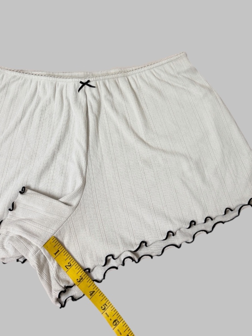 Abercrombie & Fitch A&F Lounge Collection Ribbed Cream Pajama Set - Picture 5 of 6